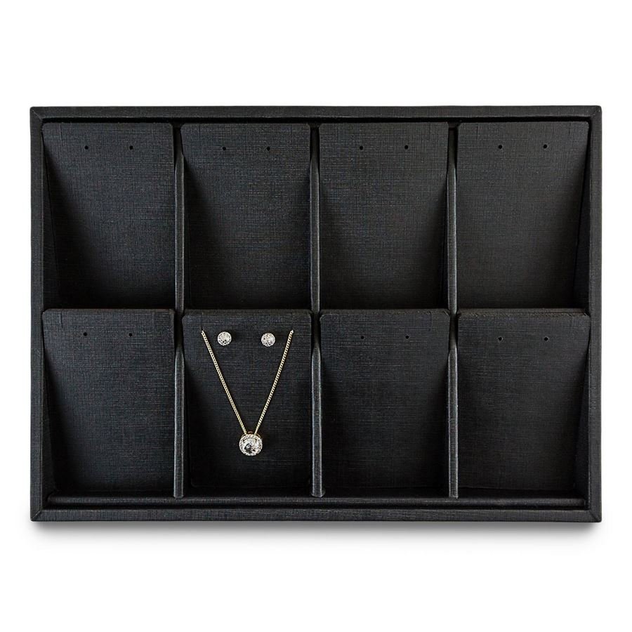 Bandeja Expositora Para Joias com cartelas 21,5x29,5x3,3 cm Dunny Preto