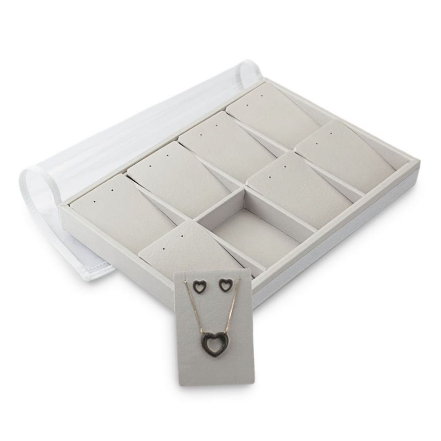 Bandeja Expositora Para Joias com cartelas 21,5x29,5x3,3 cm Dunny Off White