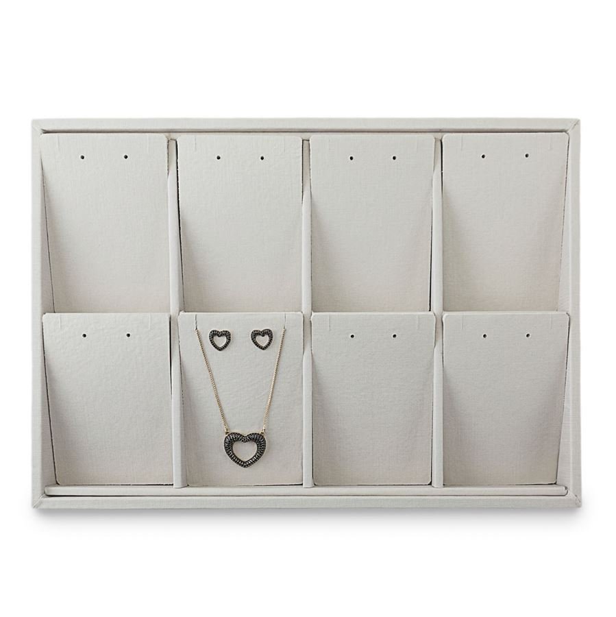 Bandeja Expositora Para Joias com cartelas 21,5x29,5x3,3 cm Dunny Off White