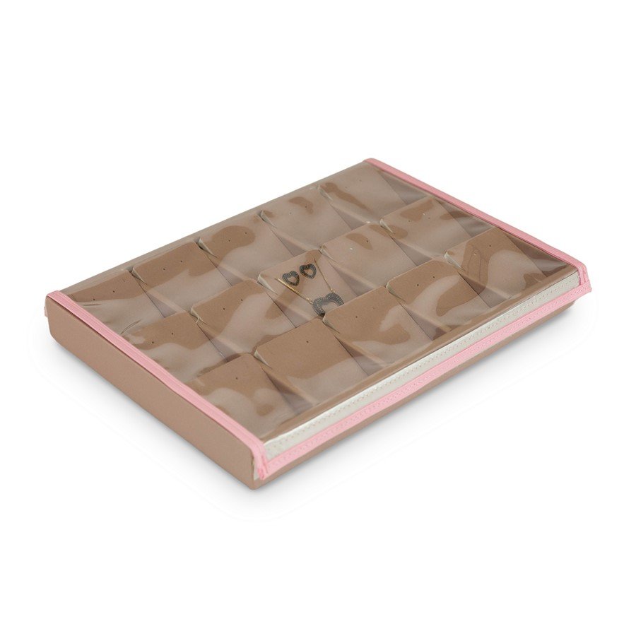Bandeja Expositora Para Joias 21,5x29,5x3,3 cm Dunny Rosa Cha