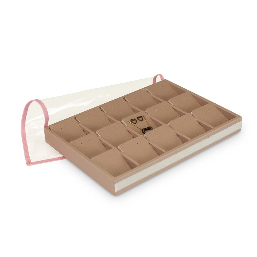 Bandeja Expositora Para Joias 21,5x29,5x3,3 cm Dunny Rosa Cha