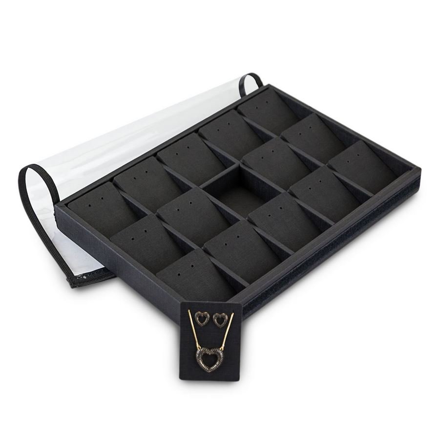 Bandeja Expositora Para Joias 21,5x29,5x3,3 cm Dunny Preto