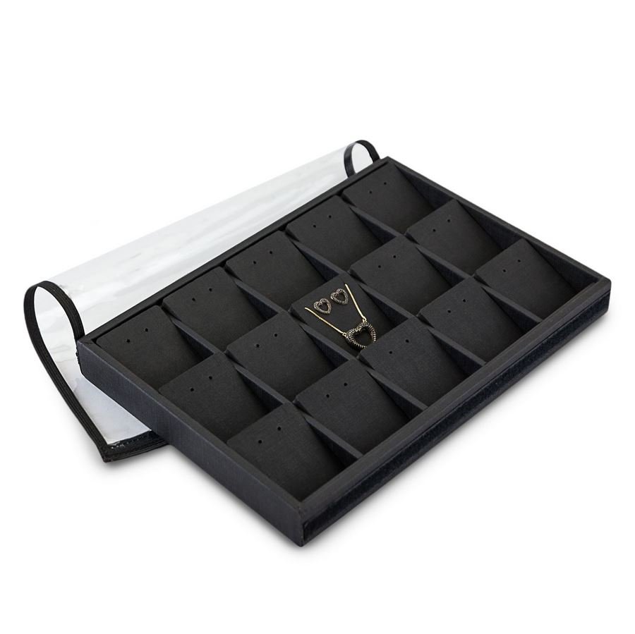 Bandeja Expositora Para Joias 21,5x29,5x3,3 cm Dunny Preto