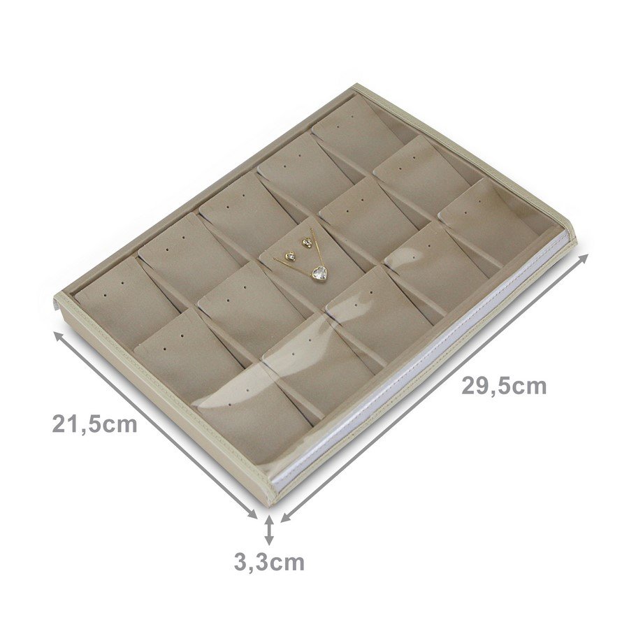 Bandeja Expositora Para Joias 21,5x29,5x3,3 cm Dunny Champagne