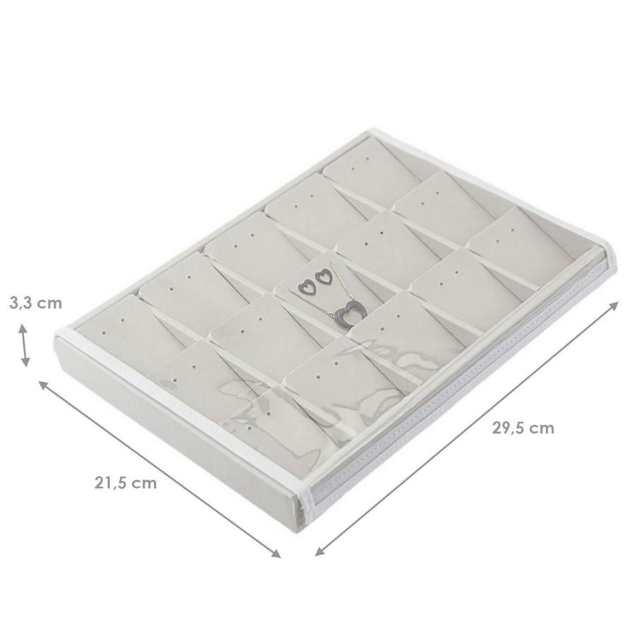 Bandeja Expositora Para Joias 21,5x29,5x3,3 cm Dunny Off White
