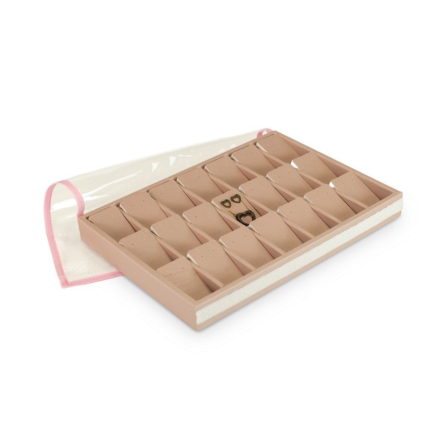 Bandeja Expositora Para Joias 21,5x29,5x3,3cm Dunny Rosa Cha