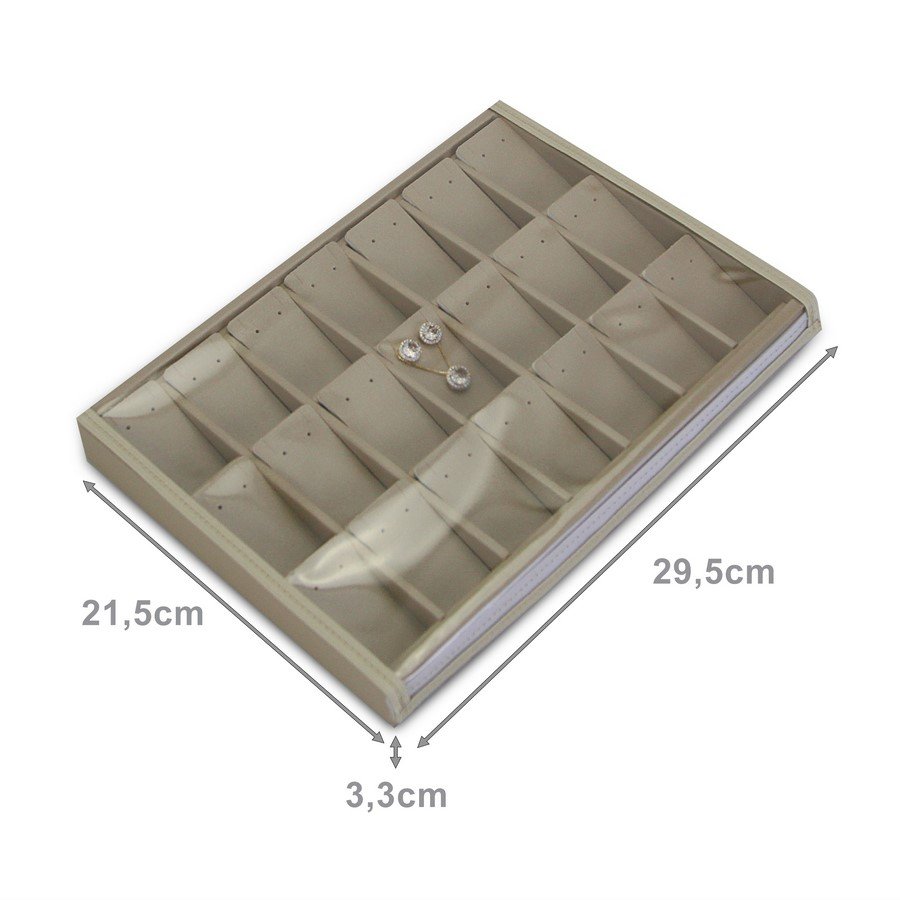 Bandeja Expositora Para Joias 21,5x29,5x3,3cm Dunny Champagne