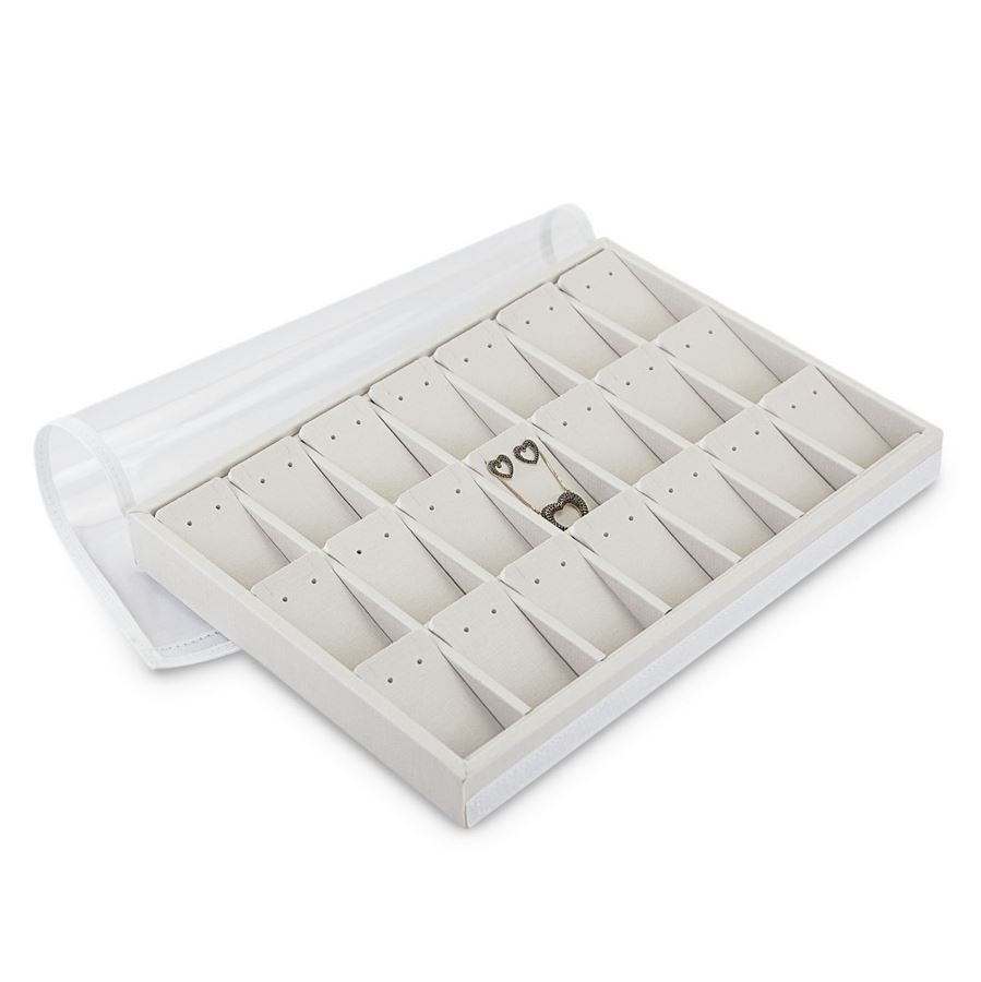 Bandeja Expositora Para Joias 21,5x29,5x3,3cm Dunny Off White