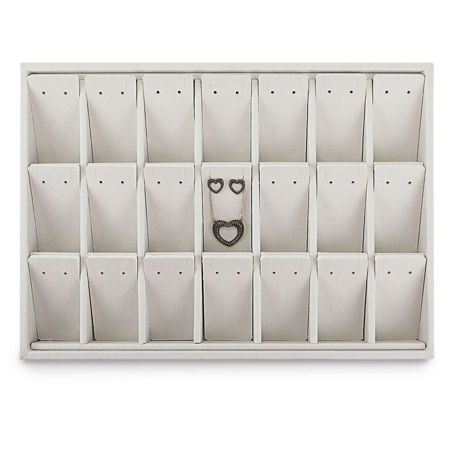 Bandeja Expositora Para Joias 21,5x29,5x3,3cm Dunny Off White