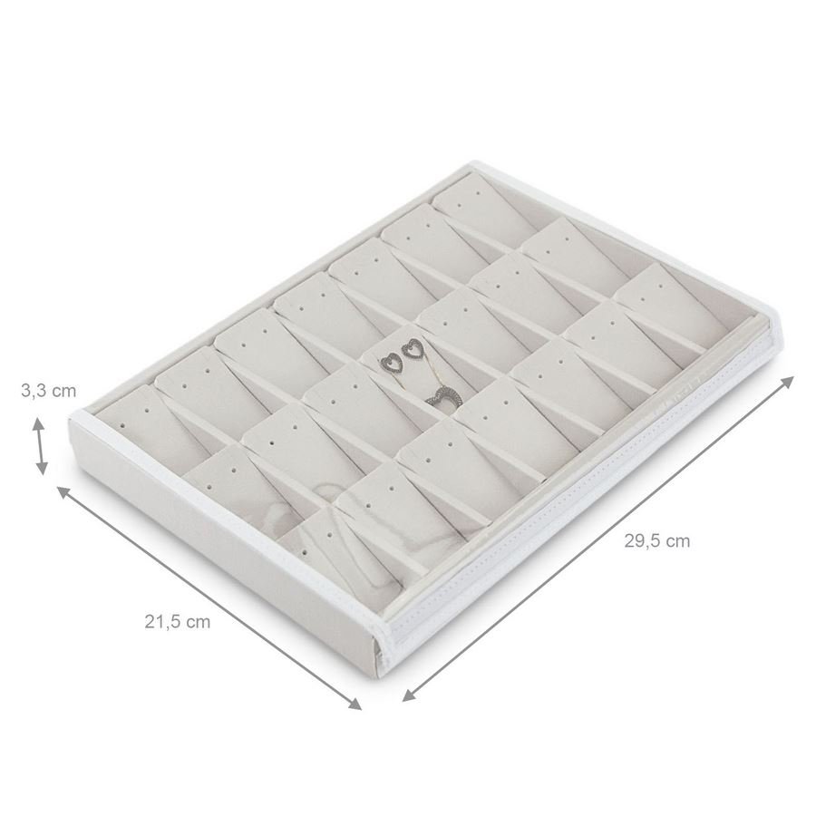 Bandeja Expositora Para Joias 21,5x29,5x3,3cm Dunny Off White