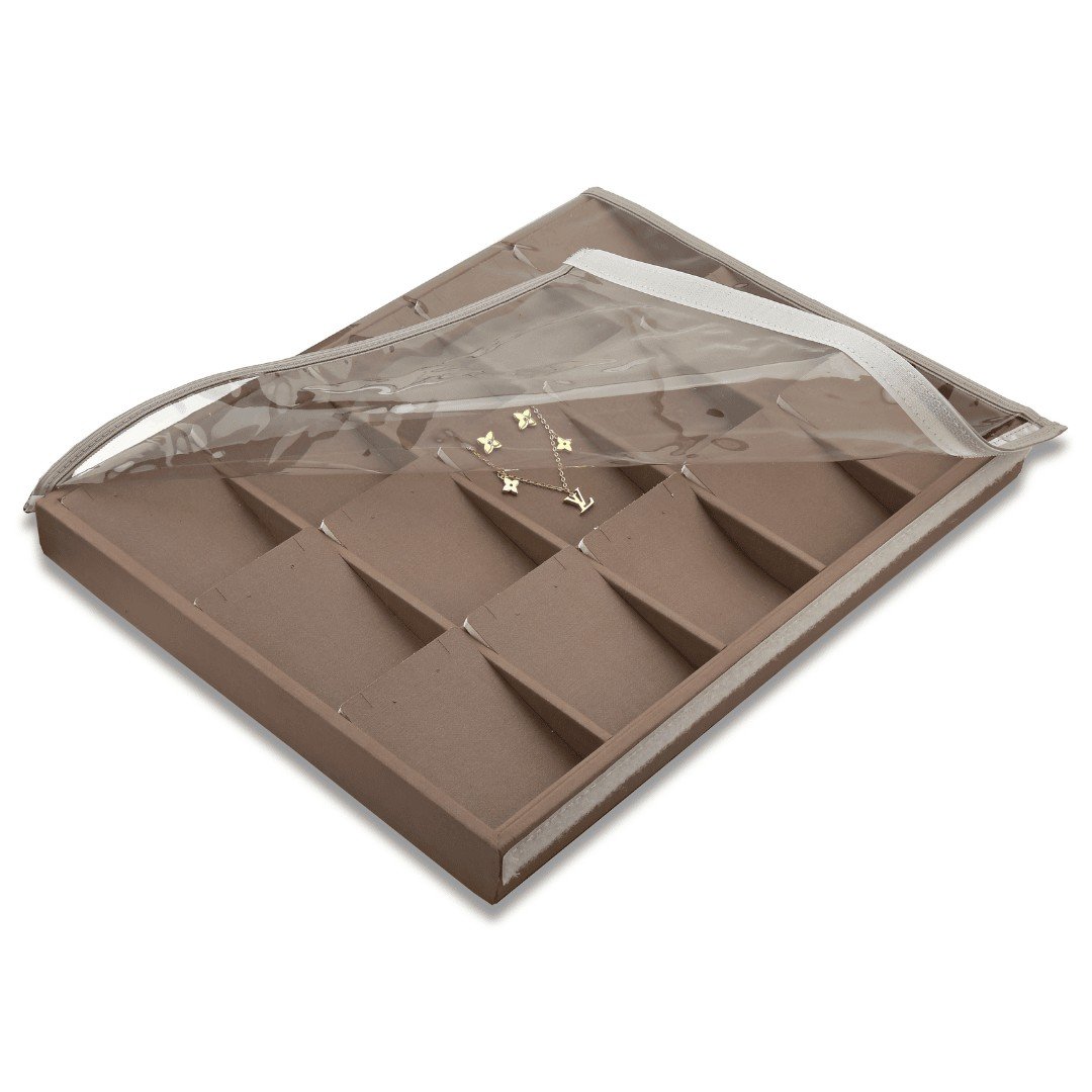 Bandeja Expositora Para Joias - 15 Cartelas 29,5x36,5x3,3cm Dunny Capuccino