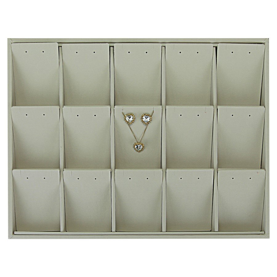Bandeja Expositora Para Joias - 15 Cartelas 29,5x36,5x3,3cm Dunny Off White