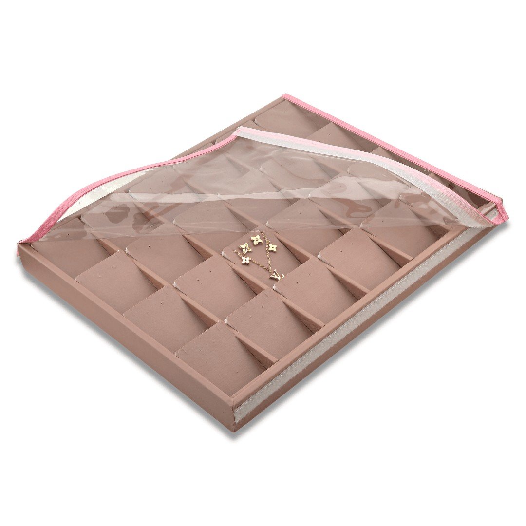 Bandeja Expositora Para Joias- Grande-29,5x36,5x3,3cm Dunny Rosa Cha