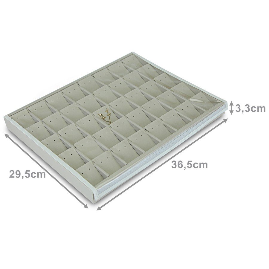 Bandeja Expositora Para Joias- Grande-29,5x36,5x3,3cm Dunny Off White