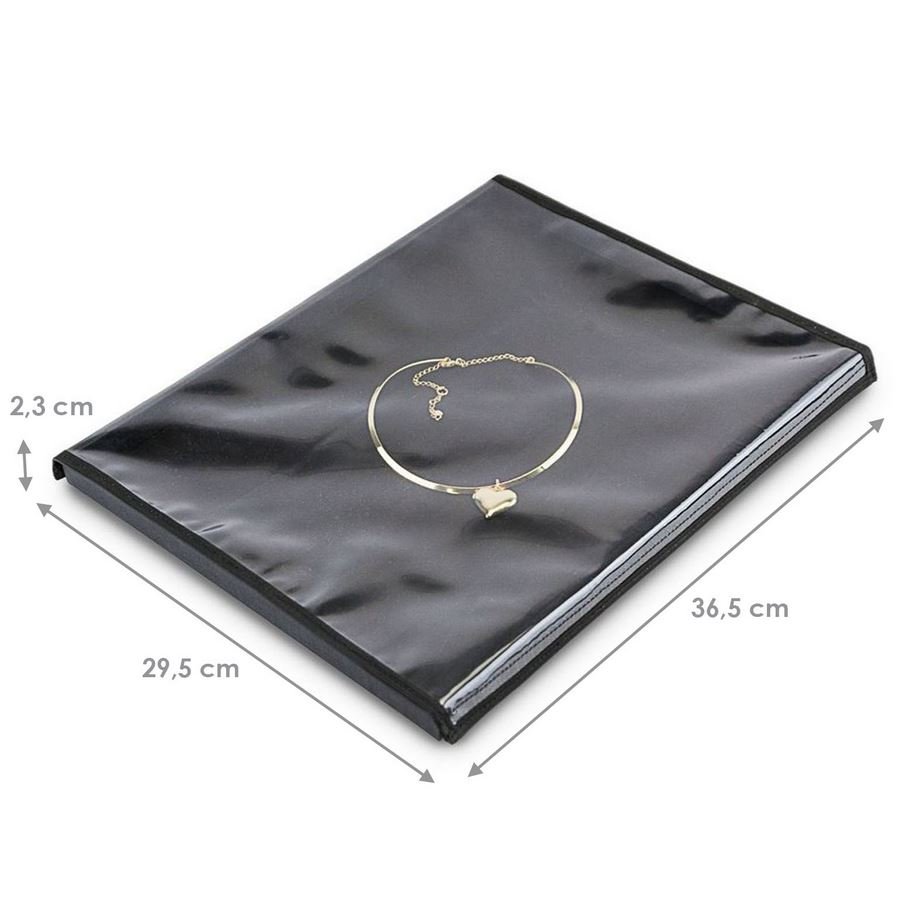 Bandeja Grande Expositora para Joias - 29,5x36,5x2,3 cm. Dunny Preto