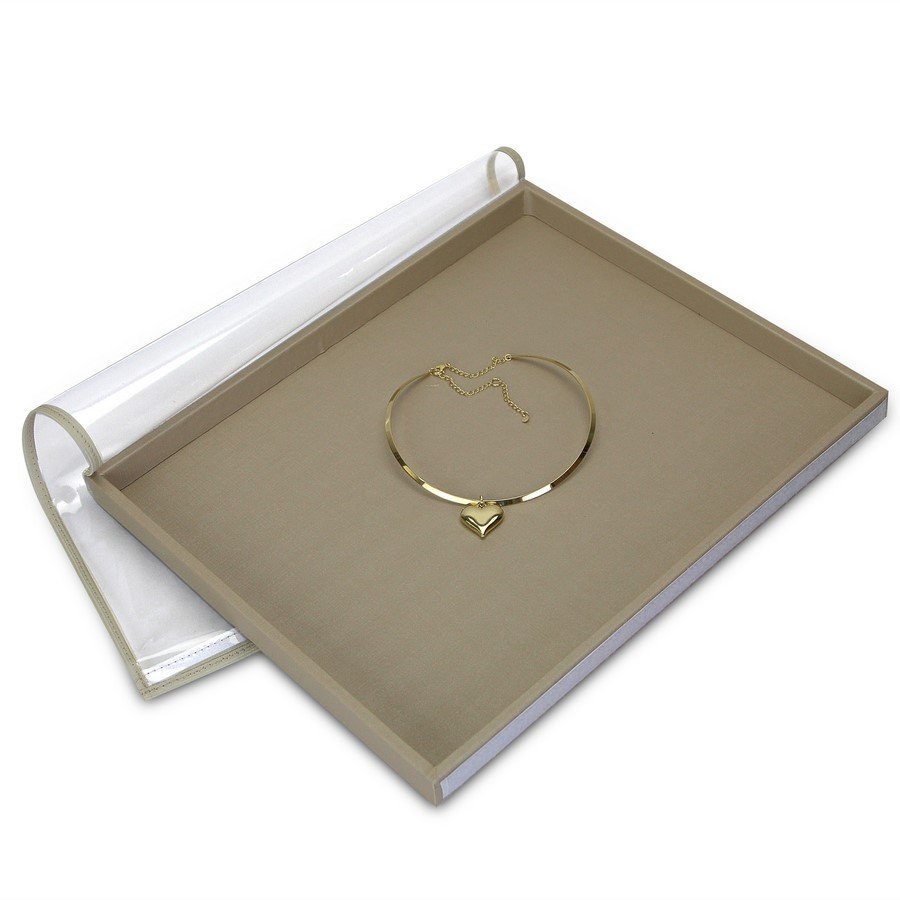 Bandeja Grande Expositora para Joias - 29,5x36,5x2,3 cm. Dunny Champagne