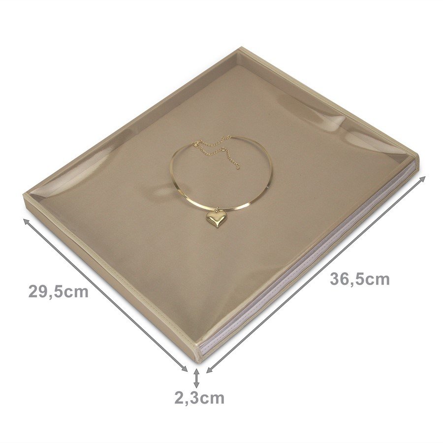Bandeja Grande Expositora para Joias - 29,5x36,5x2,3 cm. Dunny Champagne