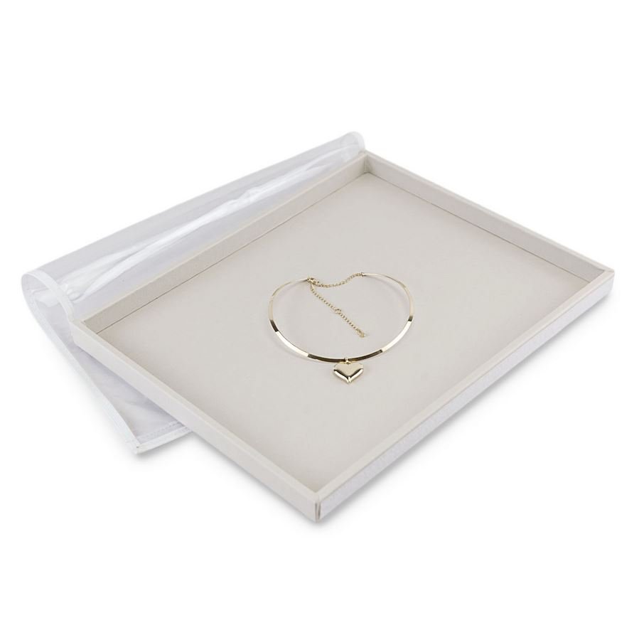 Bandeja Grande Expositora para Joias - 29,5x36,5x2,3 cm. Dunny Off White