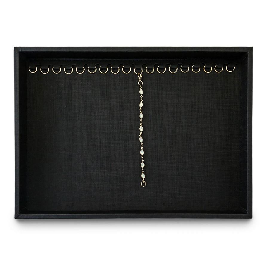 Bandeja Média Expositora para Pulseiras - 21,5x29,5x3,3 cm. Dunny Preto