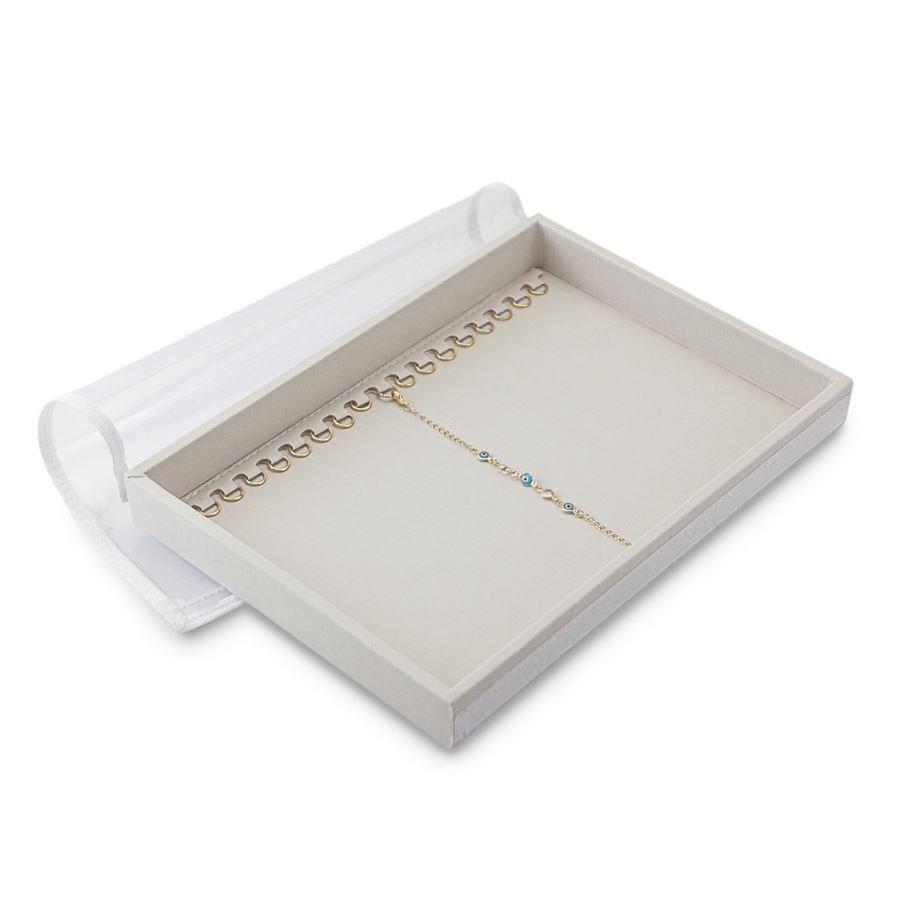 Bandeja Média Expositora para Pulseiras - 21,5x29,5x3,3 cm. Dunny Off White