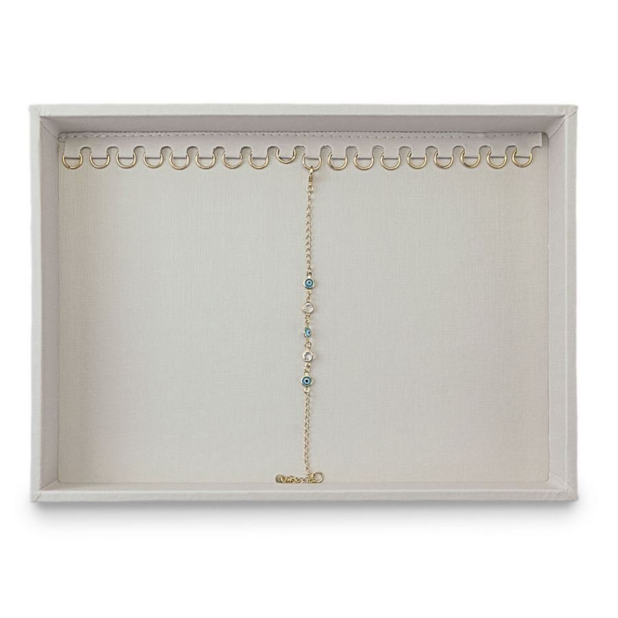 Bandeja Média Expositora para Pulseiras - 21,5x29,5x3,3 cm. Dunny Off White
