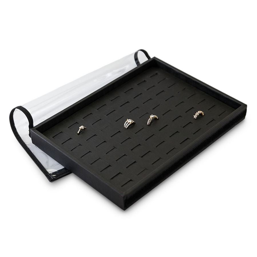 Bandeja Média Expositora para Anéis - 21,5x29,5x3,3 cm. Dunny Preto