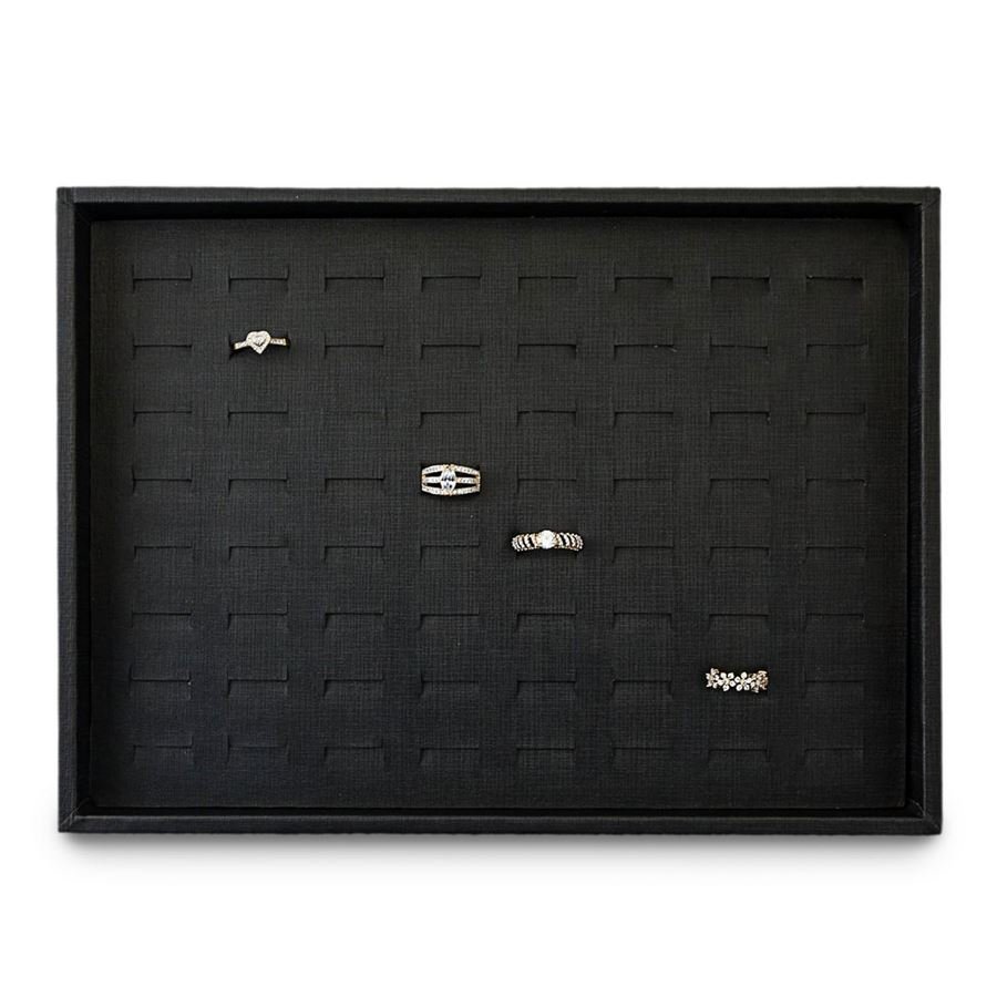 Bandeja Média Expositora para Anéis - 21,5x29,5x3,3 cm. Dunny Preto