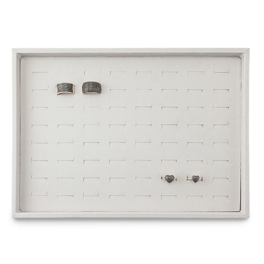 Bandeja Média Expositora para Anéis - 21,5x29,5x3,3 cm. Dunny Off White