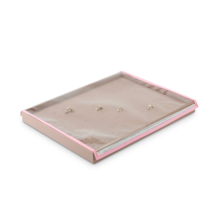 Bandeja Grande Expositora para Anéis - 29,5x36,5x3,3 cm. Dunny Rosa Cha
