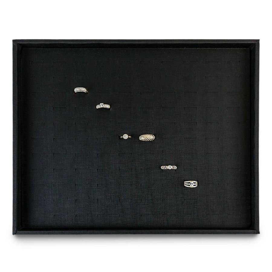 Bandeja Grande Expositora para Anéis - 29,5x36,5x3,3 cm. Dunny Preto
