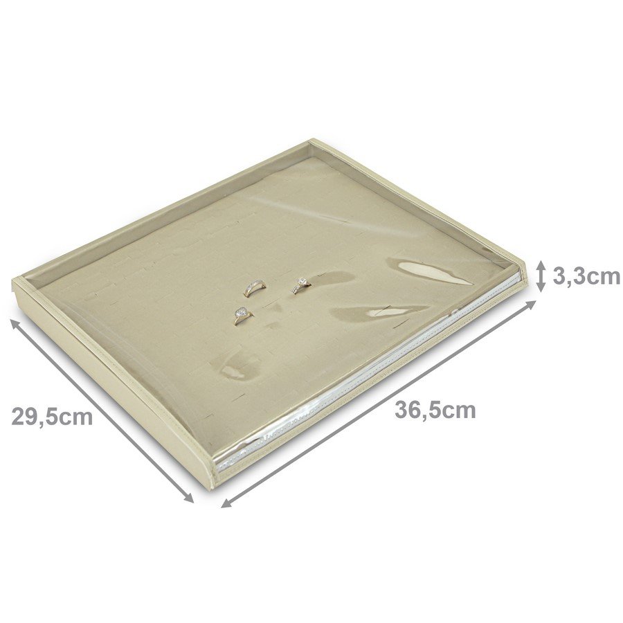 Bandeja Grande Expositora para Anéis - 29,5x36,5x3,3 cm. Dunny Champagne
