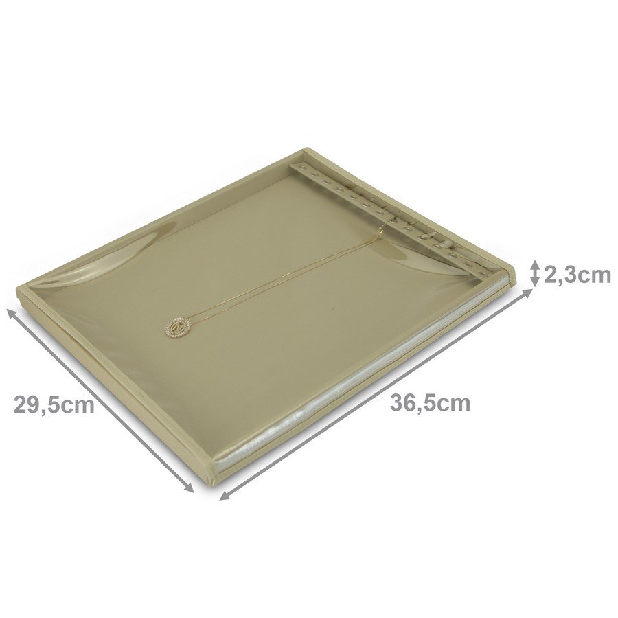 Bandeja Grande Expositora para Correntes - 29,5x36,5x2,3 cm. Dunny Champagne