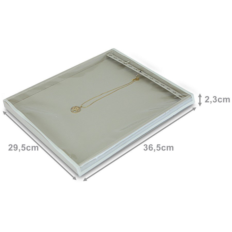 Bandeja Grande Expositora para Correntes - 29,5x36,5x2,3 cm. Dunny Off White