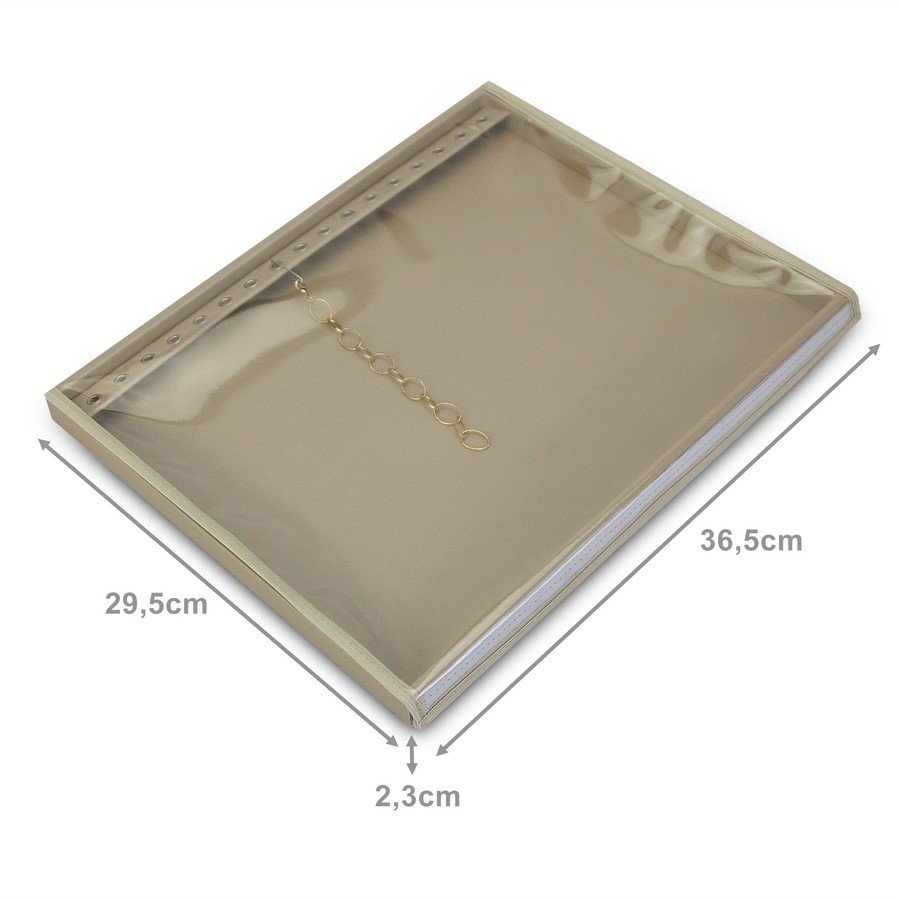 Bandeja Grande Expositora para Pulseiras - 29,5x36,5x2,3 cm. Dunny Champagne