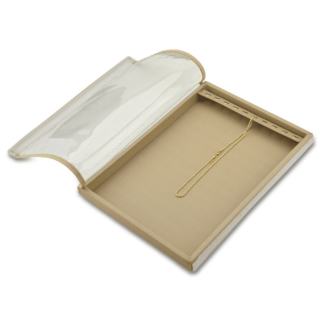 Bandeja Corrente c/Ilhós Pequena com Tamoa transparente Dunny Champagne