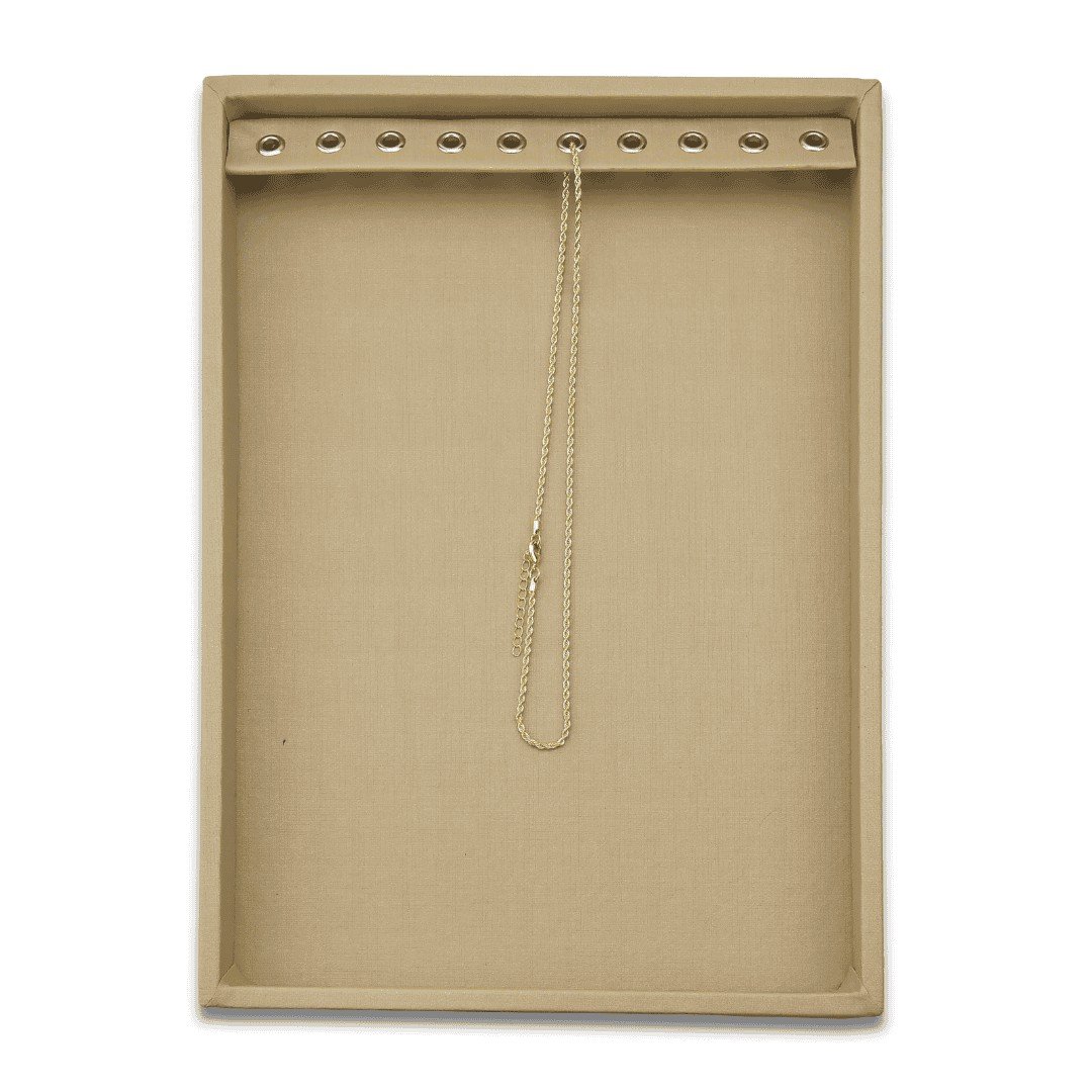 Bandeja Corrente c/Ilhós Pequena com Tamoa transparente Dunny Champagne