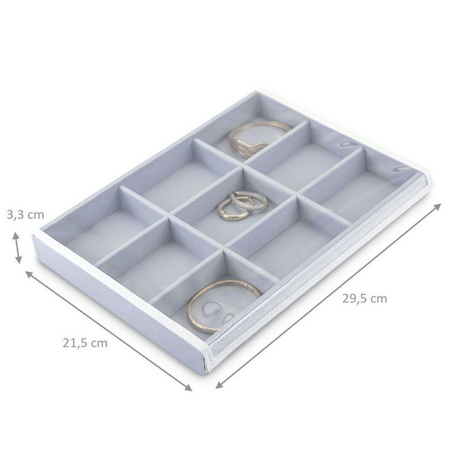 Bandeja Média Expositora para Joias - 21,5x29,5x3,3 cm. Dunny Lavanda