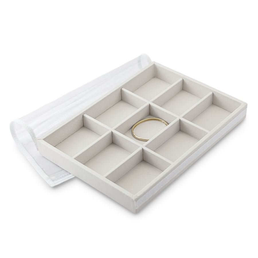 Bandeja Média Expositora para Joias - 21,5x29,5x3,3 cm. Dunny Off White