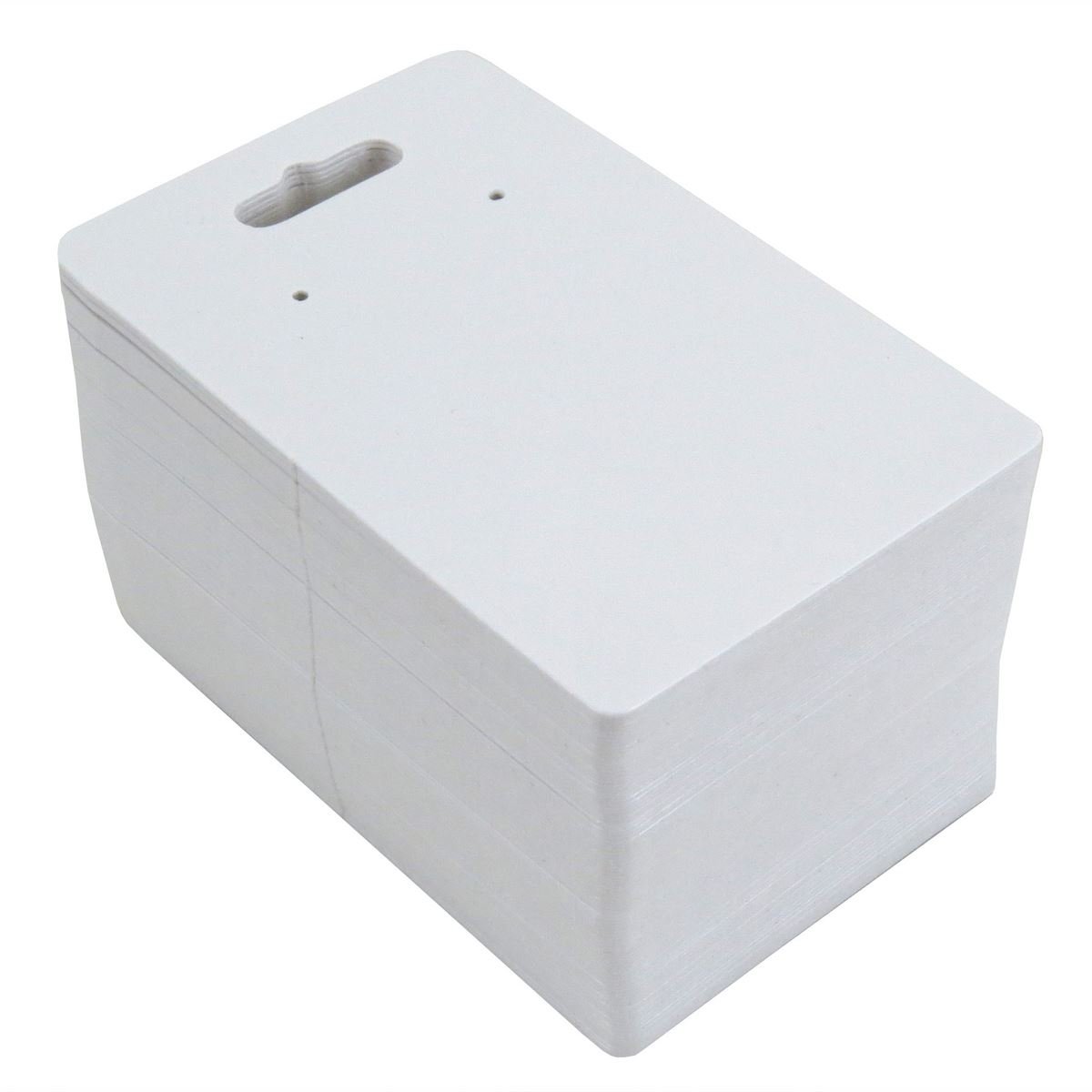 Cartelas para Conjunto de Brincos (100 Unidades) - 6,5x7 cm. Branco