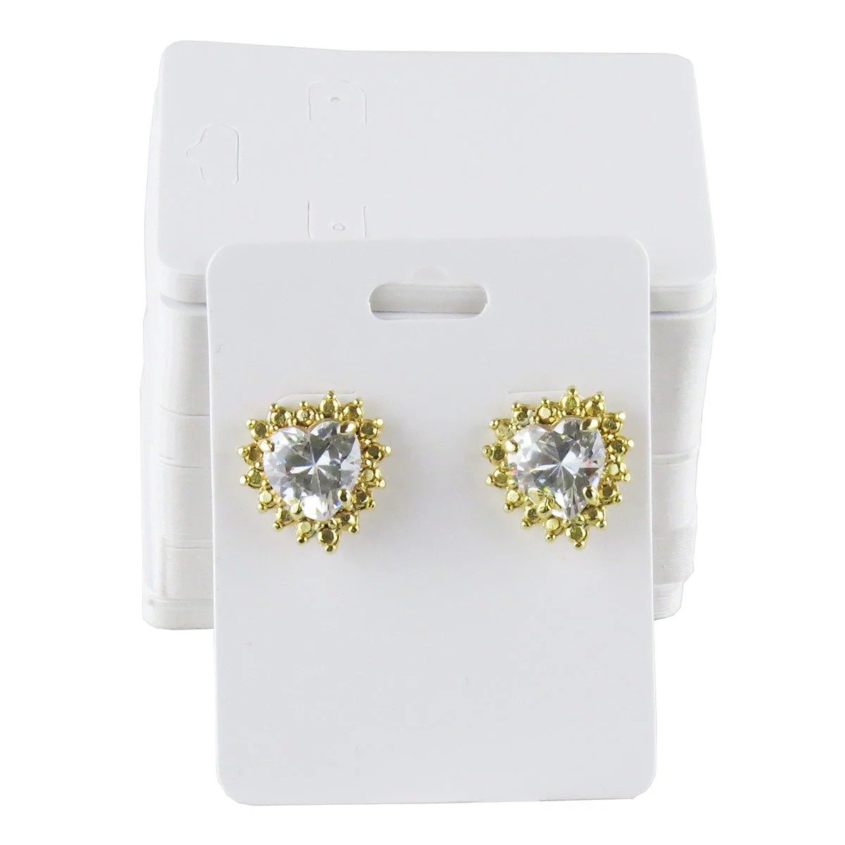 Cartelas para Conjunto de Brincos (100 Unidades) - 4,5x5,8. Branco