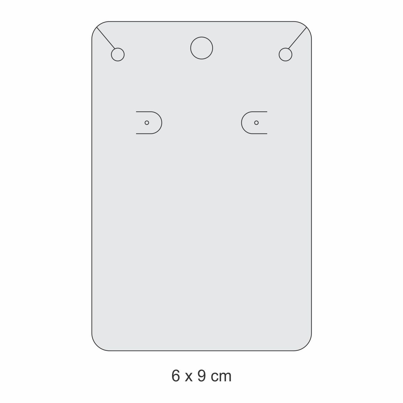 Cartela Papel Gargantilha e Brinco (100 Unidades) - 6x9 cm. Branco