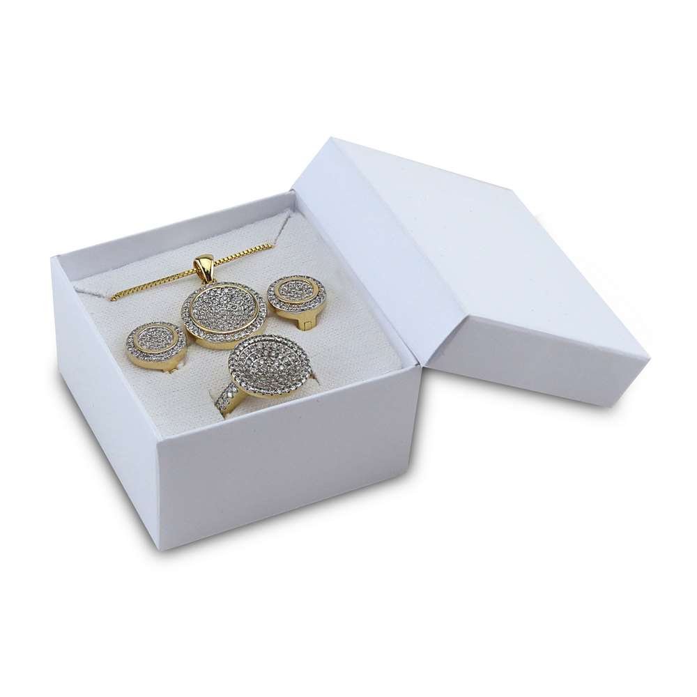 Caixa de Papel para Presentes (40 Unidades) - 5x5x3 cm. Branco