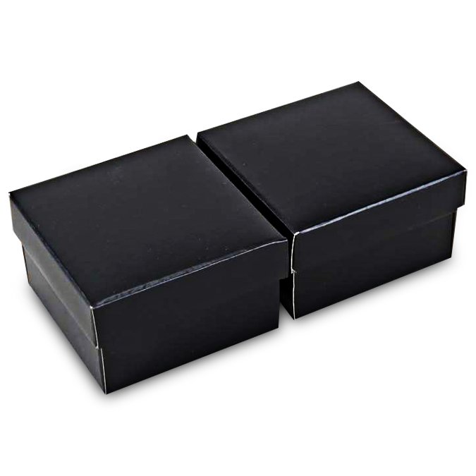 Caixa de Papel para Presentes (40 Unidades) - 5x5x3 cm. Preto