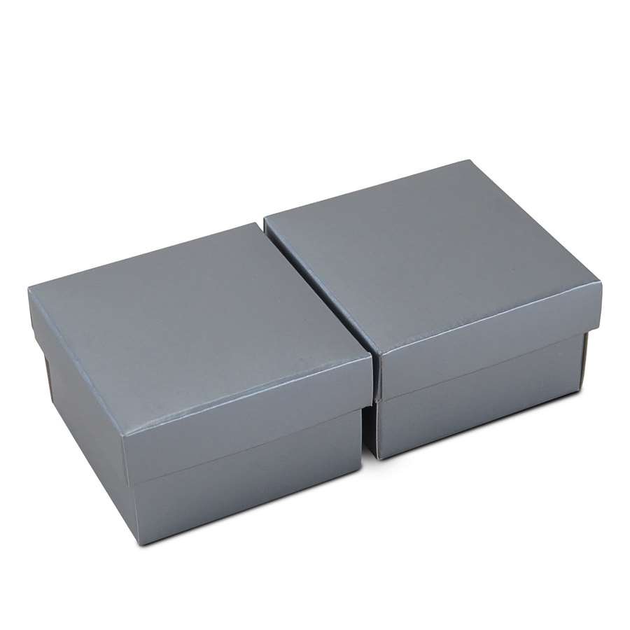 Caixa de Papel para Presentes (40 Unidades) - 5x5x3 cm. Prata