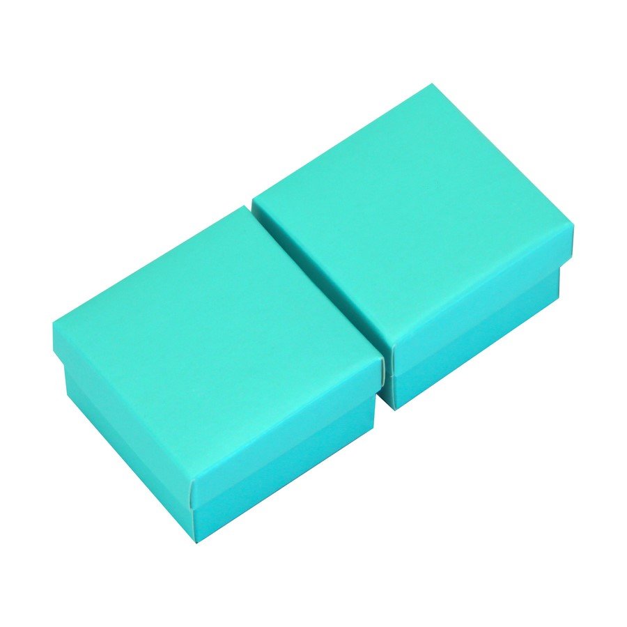 Caixa de Papel para Presentes (40 Unidades) - 5x5x3 cm. Verde Tiffany
