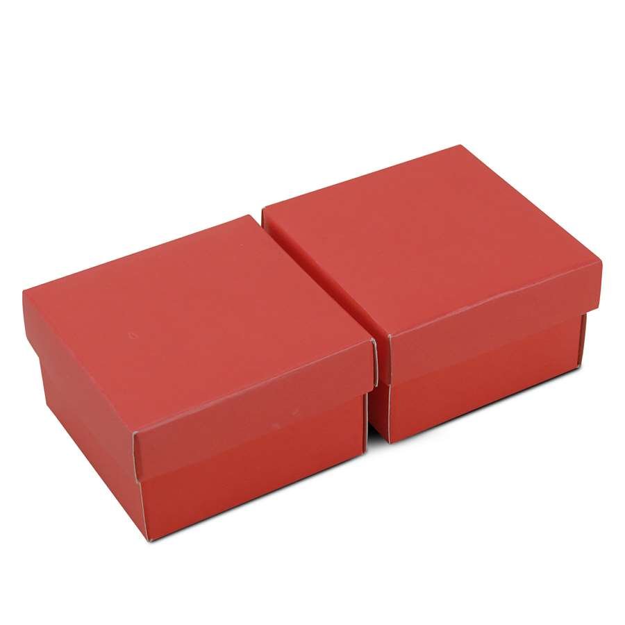 Caixa de Papel para Presentes (40 Unidades) - 5x5x3 cm. Coral