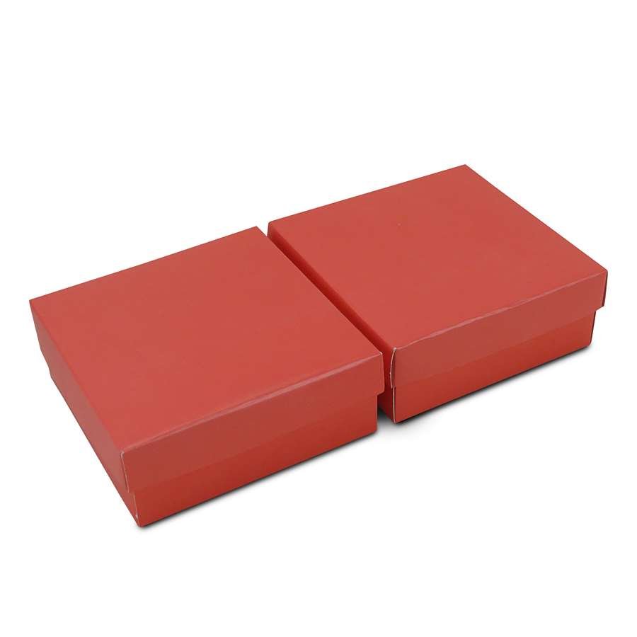 Caixa de Papel para Presentes (20 Unidades) - 8x8x3 cm. Coral