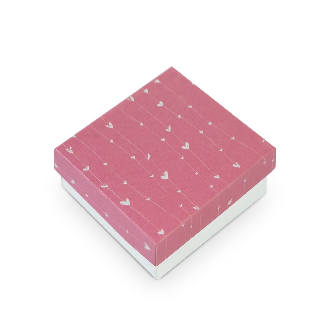 Caixinha Rosa Coração 5x5x3 cm (pct 40 un) Sortido