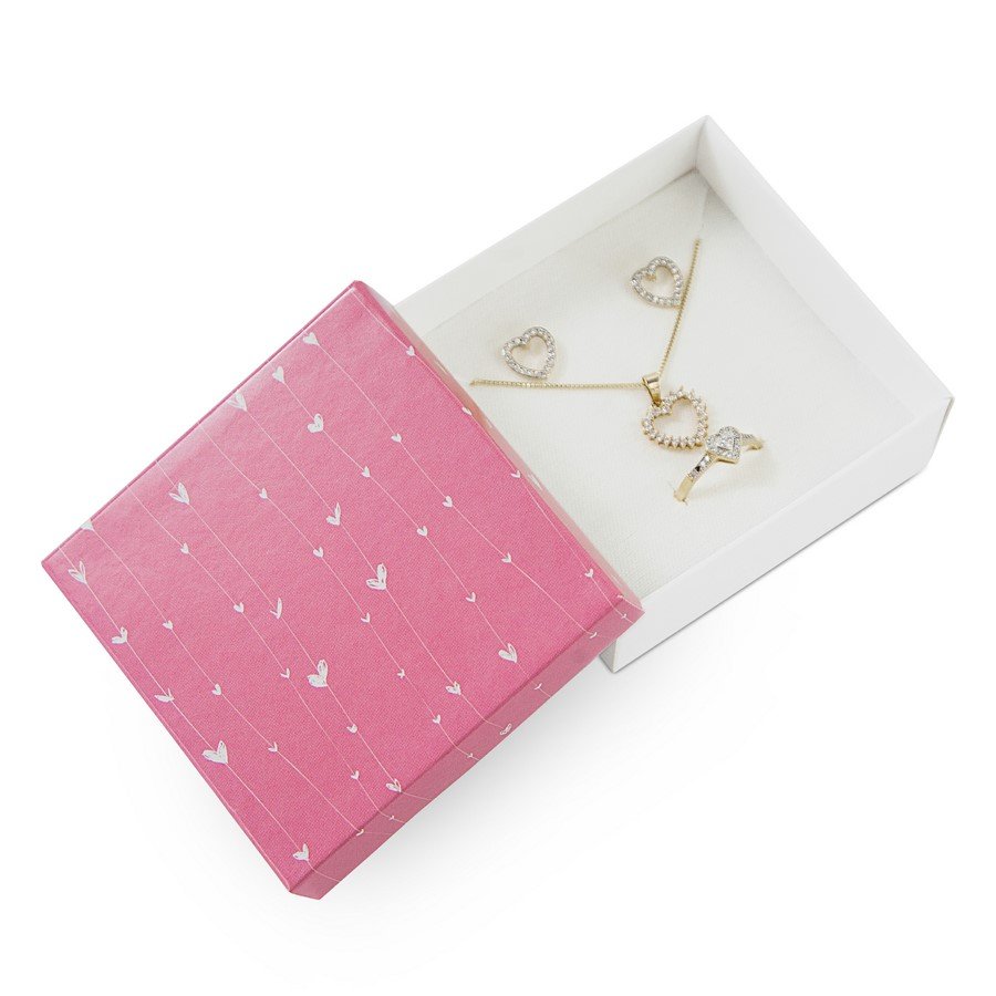 Caixinha Rosa Coração 8x8x3 cm(pct 20un) Sortido