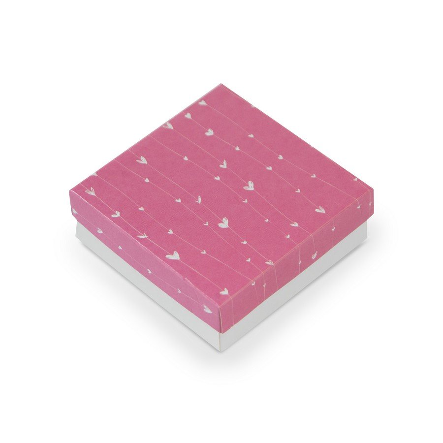 Caixinha Rosa Coração 8x8x3 cm(pct 20un) Sortido